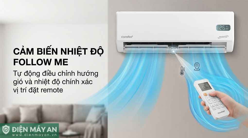 Điều hoà Comfee Inverter 24000 BTU 1 chiều CFS-25VGX